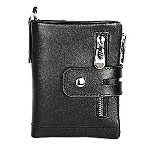 Vintage Women's RFID Blocking Leather Wallet small Chain (black)…3