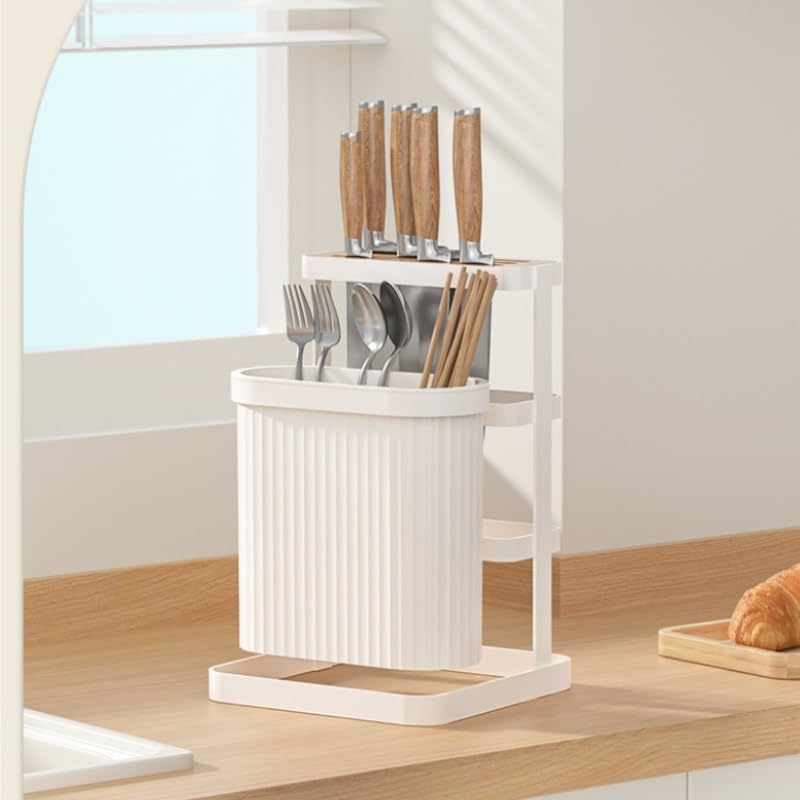 Multi Functional Knifes Rack Shelf Washable Chopstick Storage Box Integrated