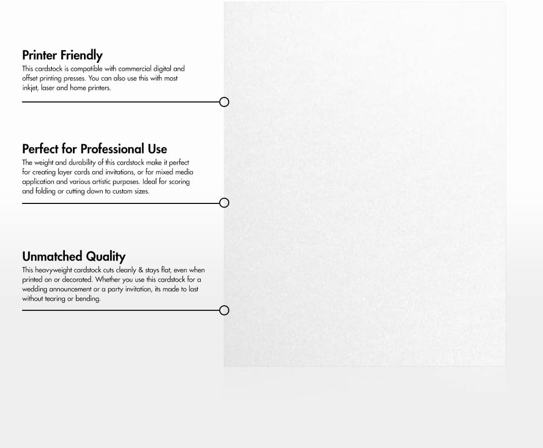 LUXPaper 8.5" x 11" Cardstock | Letter Size | Crystal Metallic | 105lb. Cover (192lb. Text) | 250 Qty