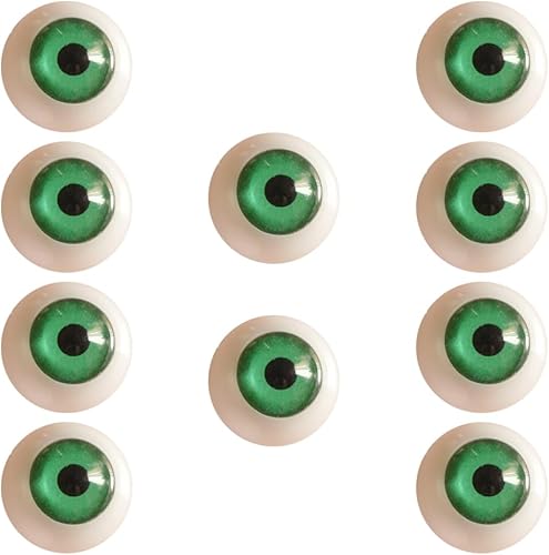 Miniatura 5 de RCFINE 10 globos oculares falsos de Halloween, de plástico, huecos, medios oculares, para fiesta de Halloween, suministros de disfraces