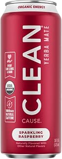 Clean Cause, Yerba Mate Raspberry Organic, 16 Fl Oz