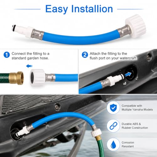 Image of Flush Hose Fitting ffor Yamaha Boat Waverunner LX VX VXR FXHO VX110 VX FX | for Yamaha Cruiser GP1800 GP1300 AR190 for Deluxe for Jet Ski