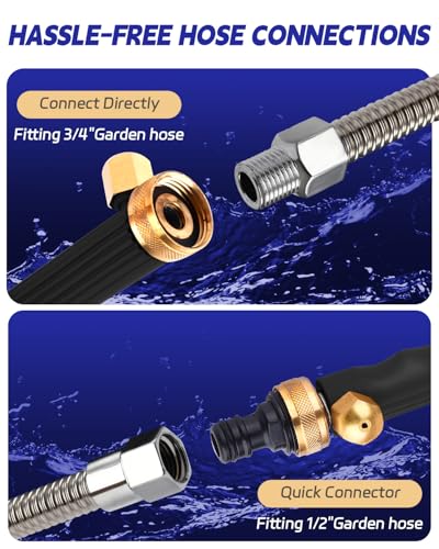 Congdaren 13 Jet Nozzle Power Washer For Garden Hose Hydro Jet Nozzle 2-In-1 High Pressure Washer Tools thumb #3
