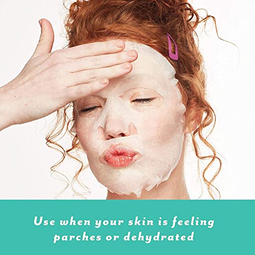 Patchology "Hydrate Flashmasque Facial Sheet Mask W/Hyaluronic Acid - Men & Women Face Masks Skincare Sheet For Moisturizing And Hydrating Skin In 5 Minutes - Best Face Sheets Moisturizer (4 Count) #TOP3