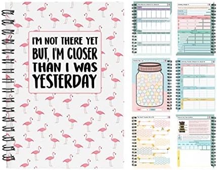 Slimming World Compatible Food Diet Diary Log Journal Weight Loss Wellness 7 Week Duration with Stickers 2022 (I'm Not There Yet. Flamingos)