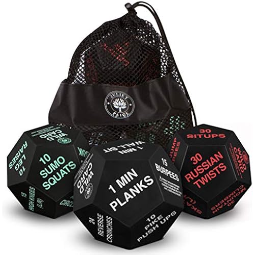 Exercise Dice for Home Fitness, Workouts, WOD, Cardio, HIIT, and Sports
