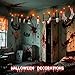 FFZZKJ Halloween Party Decorations with 11FT Halloween Lights String and 15 Fake Props, 8 Modes Timer Waterproof Indoor Outdoor Battery Operated, Orange