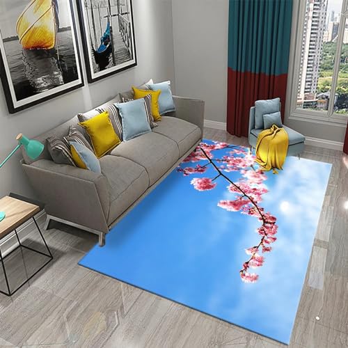 Tapis de bureau rose fleur facile à nettoyer et antidérapant - 2