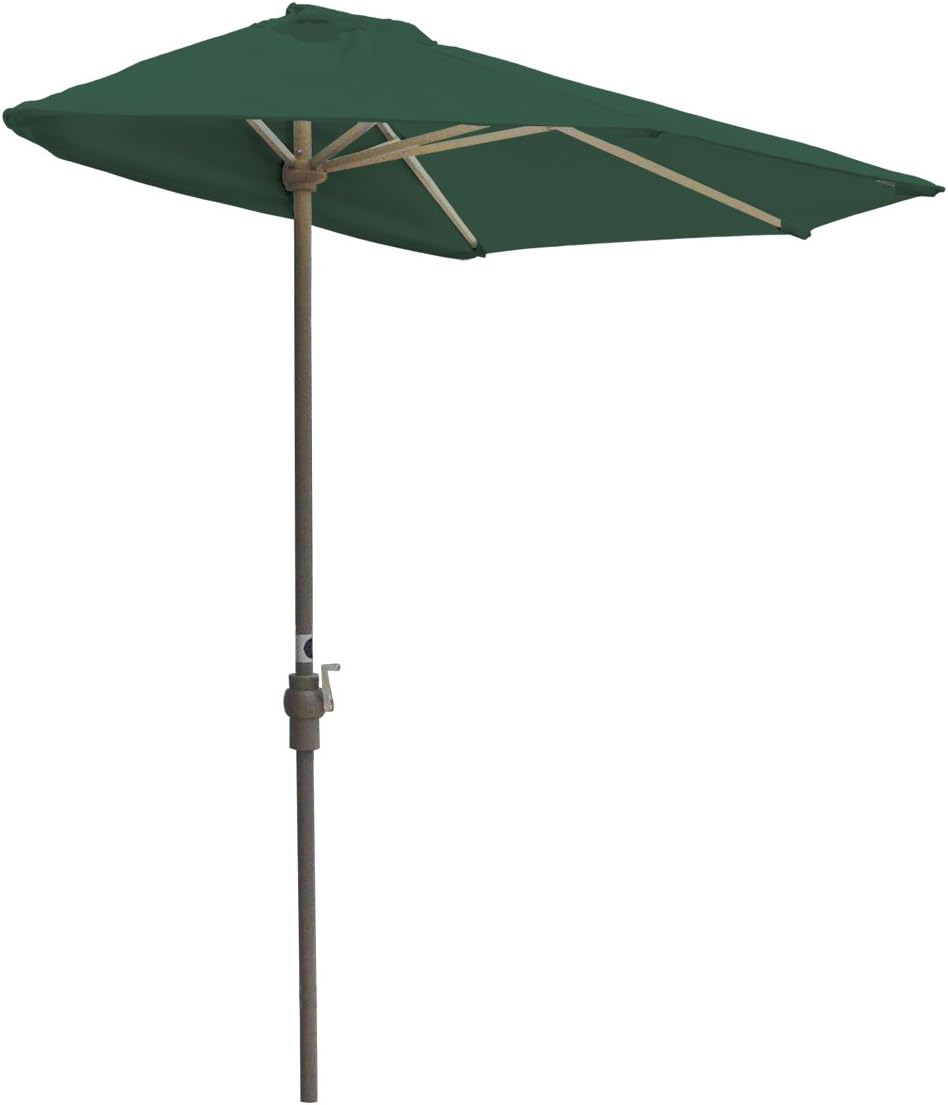 Off-The-Wall Brella Olefin Half Umbrella, 7.5'-Width, Green