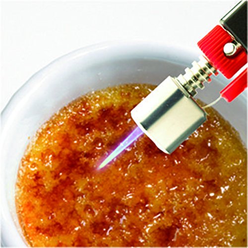 Leifheit Flambeador profesional para repostería y otros usos, mechero soplete seguro y fácil de usar, flambeador rellenable con butano, serie ProLine