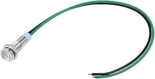 Tool parts 2pcs AC/DC110V 6mm White LED Signal Indicator Light Flush Panel With 150mm Cable