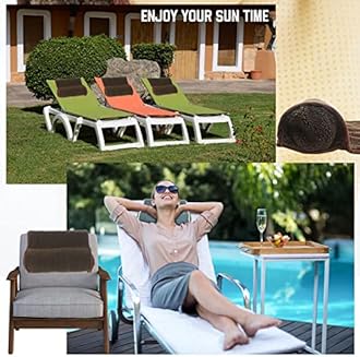 Xikangshun 55×35cm Neck Pillow for Recliner Head Pillow, Hanging Recliner Neck and Head Pillow, Large Neck Roll Recliner Head Travel Pillow for Car/outdoor Chair and Sofa (Blue&Brown, 2Pack)