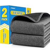 FURWEY 2 Pack Extra Large Washable Pee Pads for Dogs 72"x72" Reusable Dog Pads Non-Slip Waterproo...