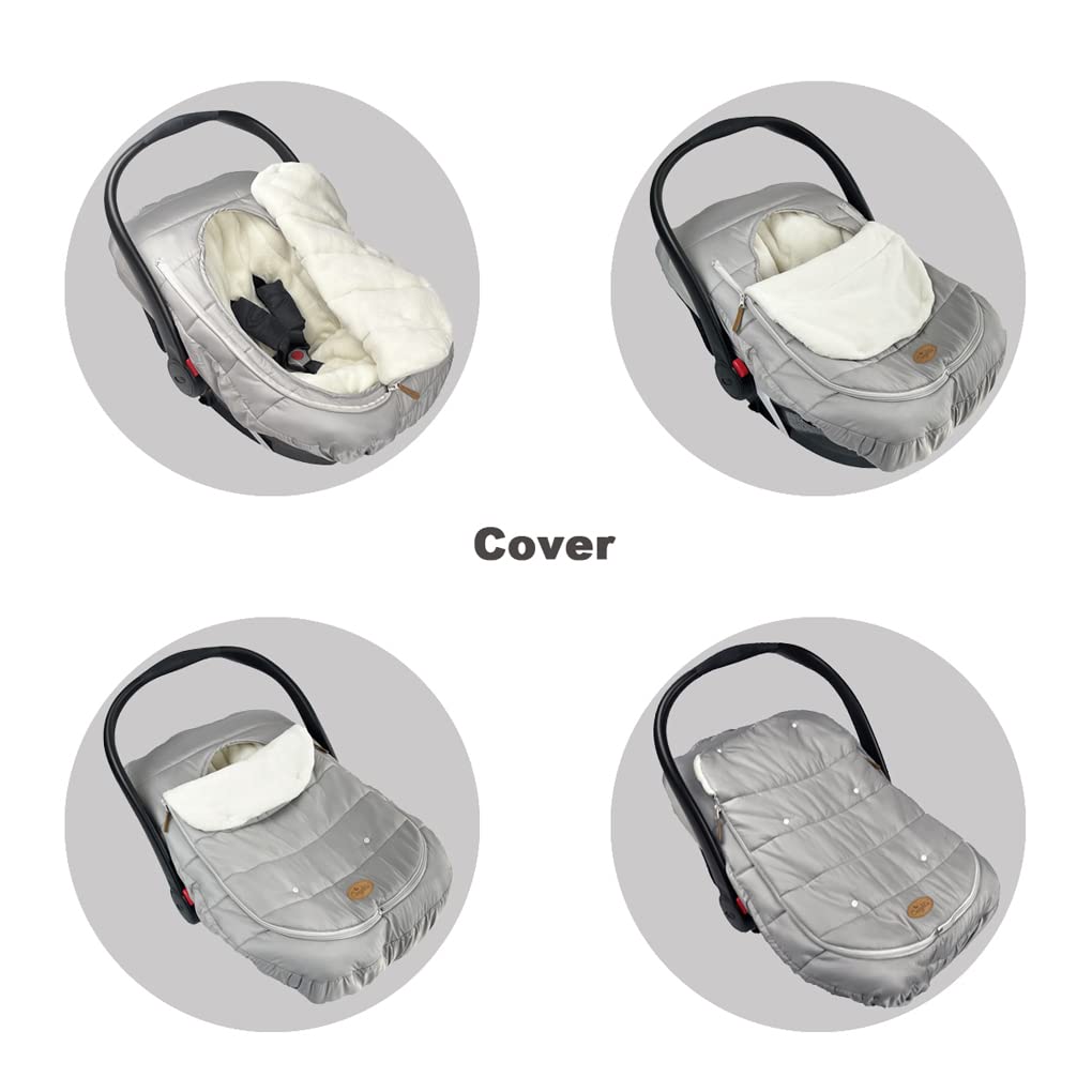 Winter Car Seat Cover 3-in-1 Bunting Bag Waterproof Infant