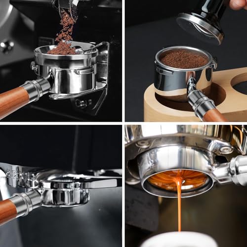 Image of 51mm Bottomless Portafilter 3 Ears Fits for CASABREWS CM5418, 3700Essential, 3700Gense, 3700Pro, Gevi 51mm 3 Ears Grouphead, Mr. Coffee Espresso and Cappuccino Machine, Stainless Steel Filter Basket