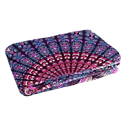 Couverture double motif mandala bohème douce et chaude 150x100 cm - 3