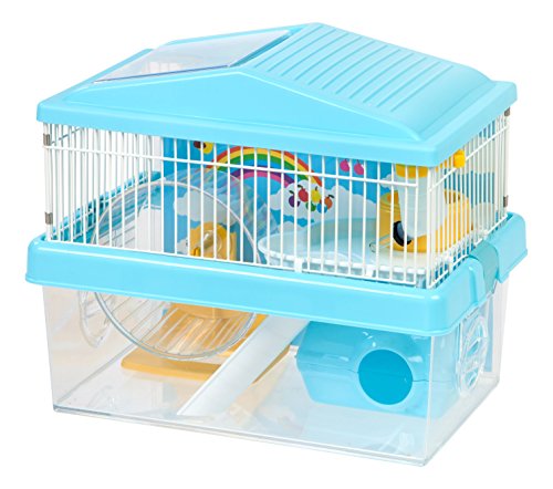 IRIS USA Hamster and Gerbil Pet Cage, 2-Tier, Blue