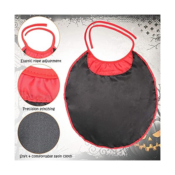Lkex halloween large dog costume, pet bat wings & vampire cloak, 2 pack, dog funny holiday clothes for bloody zombie cosplay party - image 5
