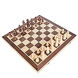 KOKOSUN チェスセット 国際チェス 木製 マグネット式 折りたたみチェスボード 収納便利 (L)