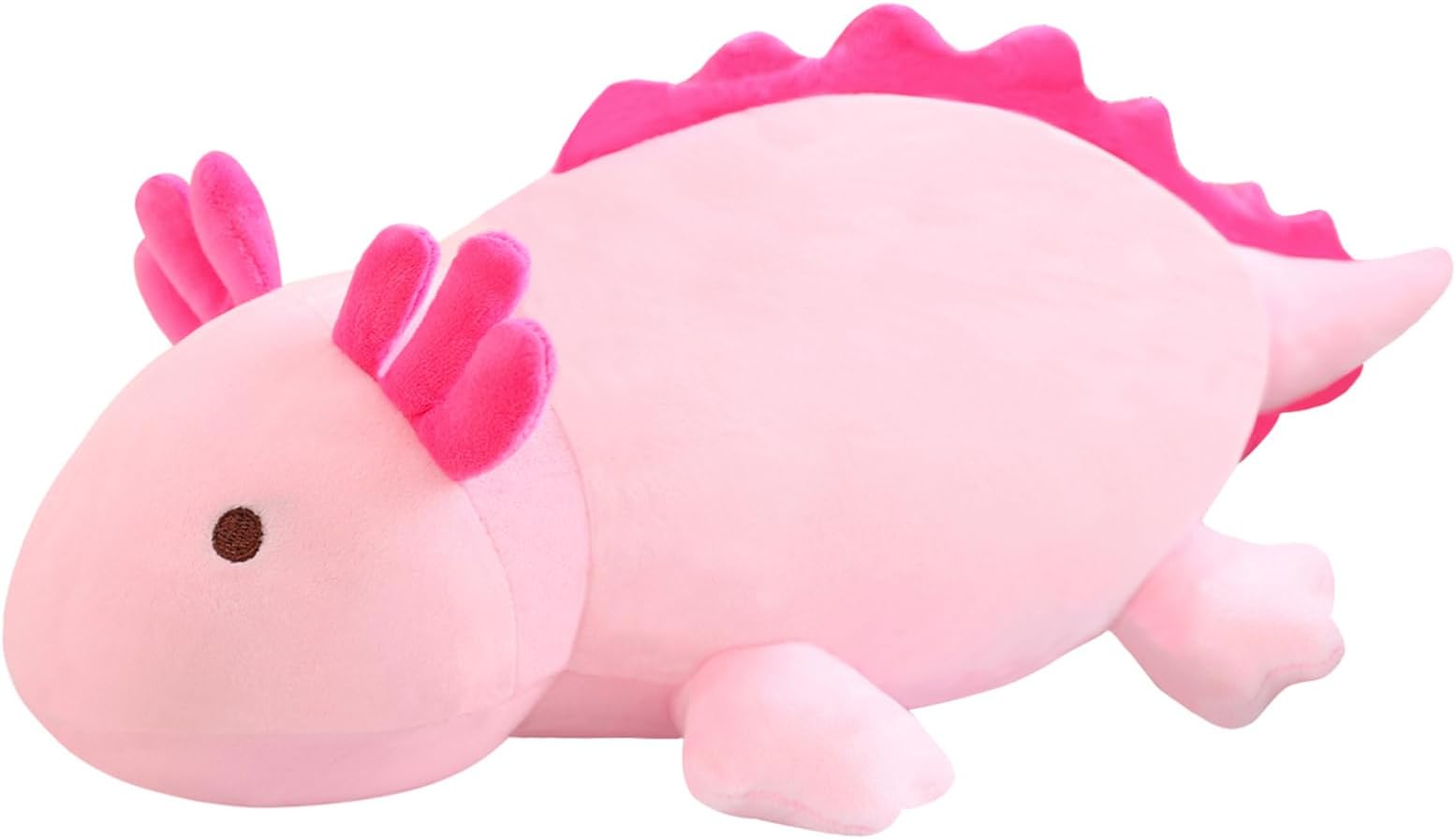 SQEQE Weighted Axolotl Plush Pink Axolotl Stuffed Animals, Pink Axolotl Plush Toys Kawaii Cartoon Axolotl Plushie Pillow for Boys Girls Gifts 35CM