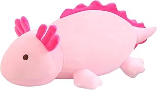 Weighted Axolotl Plush Toy, Pink Axolotl Stuffed Animals Cute Axolotl Plush Pillow, Cute Weighted Stuffed Animals Gifts for Girls & Boys Age 3-12 (13.8" | 1.6 lbs, Pink Axolotl)