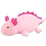SQEQE Weighted Axolotl Plush Toy, Pink Axolotl Stuffed Animals Cute Plush Pillow, Cute Weighted Stuffed Animals Gifts for Girls & Boys Pink 13.8 Inch, 1.6 Lbs