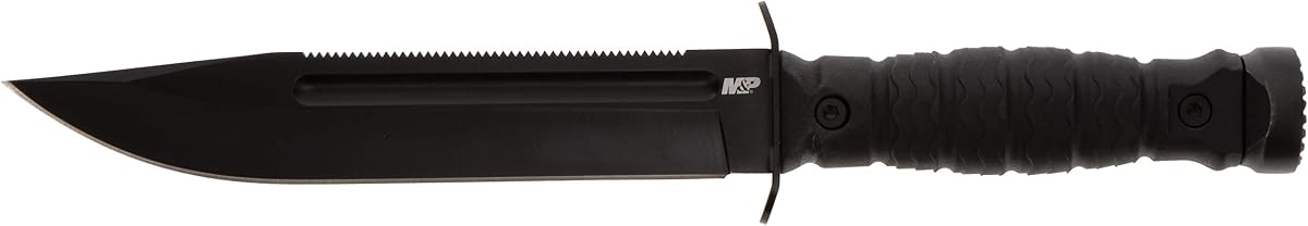 Smith & Wesson M&P Special Ops Survival Knives with Full-Tang Construction, 5"-7", Black Oxide Coated Stainless Steel Blade, For Tactical, Survival, and Outdoors