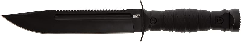 Smith & Wesson M&P Special Ops Survival Knives with Full-Tang Construction, 5"-7", Black Oxide Coated Stainless Steel Blade, For Tactical, Survival, and Outdoors