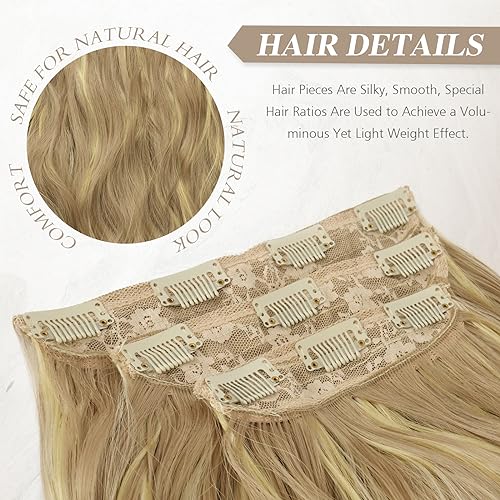 RUWISS Extension Capelli a Clip 50cm 3PCS Lunghi