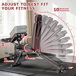 XDDIAS Workout Bench, Adjustable Weight Bench with Leg Extension and Leg Curl, Extended Headrest, 900LBS Preacher Curl Bench Incline Decline Flat Workout Bench for Home Gym Full Body Exercise - Image 2