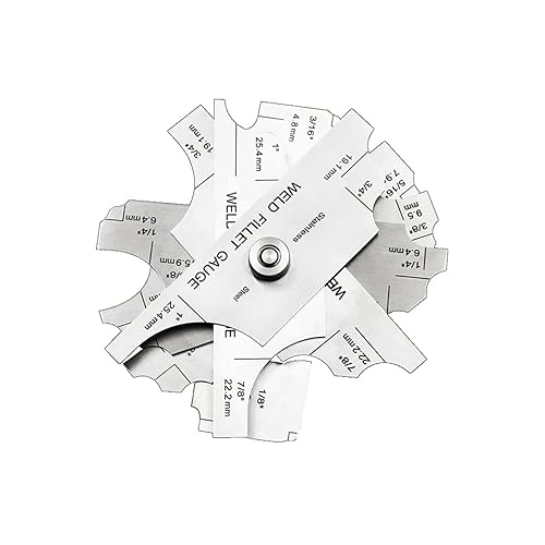 Miniatura 14 de Juego de medidor de soldadura incluye calibre tipo leva y calibre de soldadura de filete y calibre de comprobación de porosidad y calados y calibre