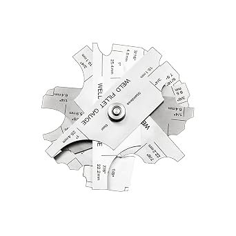 Welding Gauge Stainless Steel 3.2mm-25.4mm 1/8''-1'' Weld Fillet Gauge with Bag Imperial Metric Measurement