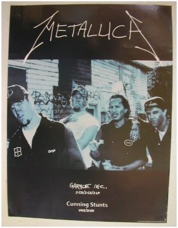Amazon メタリカポスターバンドショットgarbage Inc Cunning Stunts アートフレーム ポスター オンライン通販
