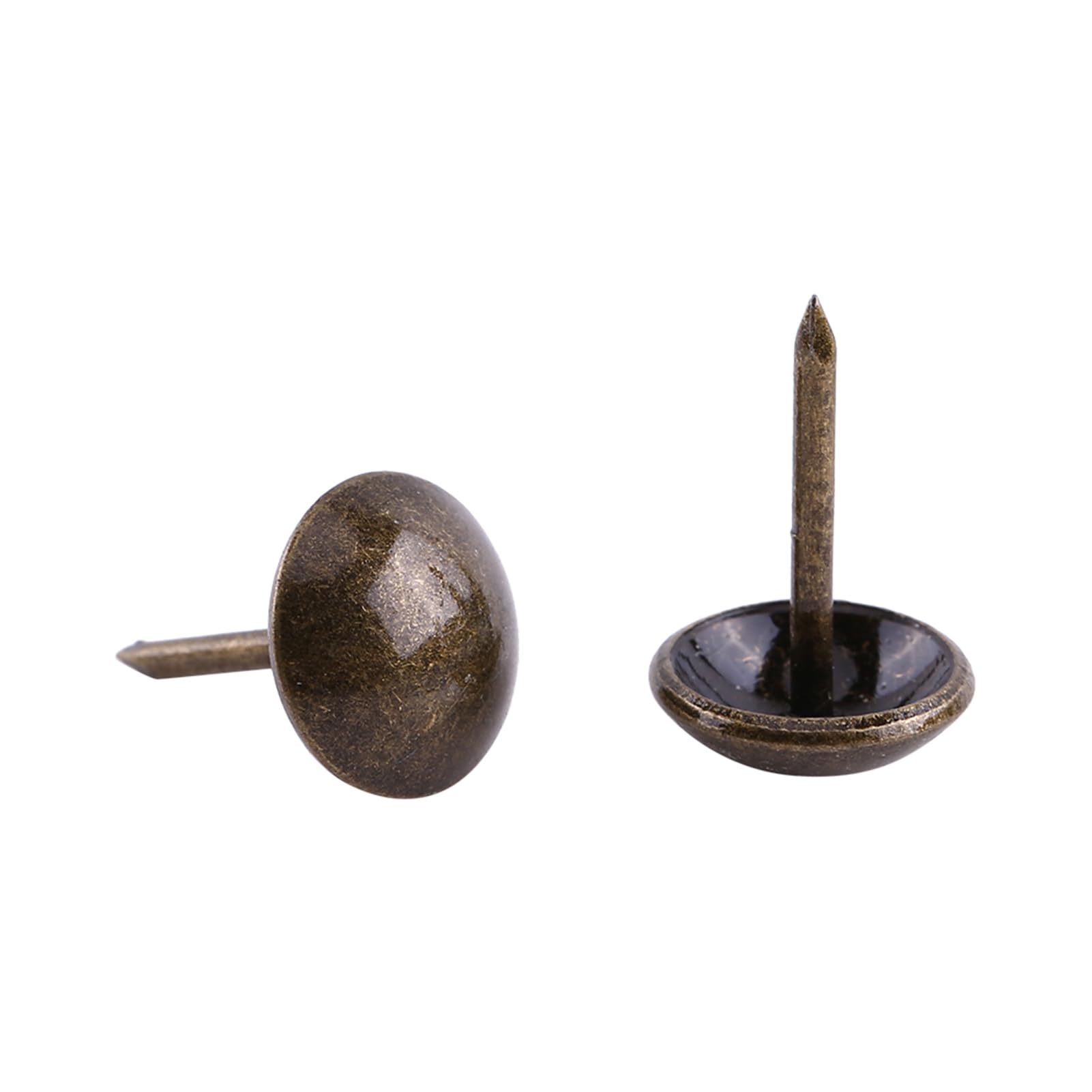 100pc Vintage Upholstery, Nails, Screws & Fasteners Tacks Nails Bronze Metal Tags Decorative Tack Stud for Furniture Sofa Shoe Door Map Photo Fixing(11 * 17mm)