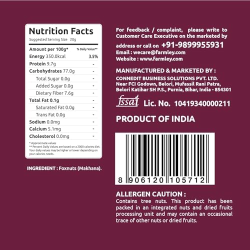 Image of Farmley Prasadam Makhana, 250 g, Fit for Fasting | Foxnuts, Lotus Puffs | Rich in Calcium, Maintains Weight, Healthy Snacks