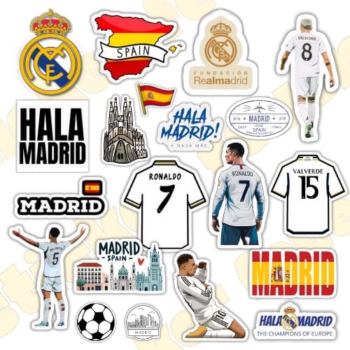 Image of Pack of 35 Random Hala Madrid Stickers for Laptop /Mobile /Mobile /Journal /Diary /Guiatar etc. (Pack of 35) (Hala Madrid)