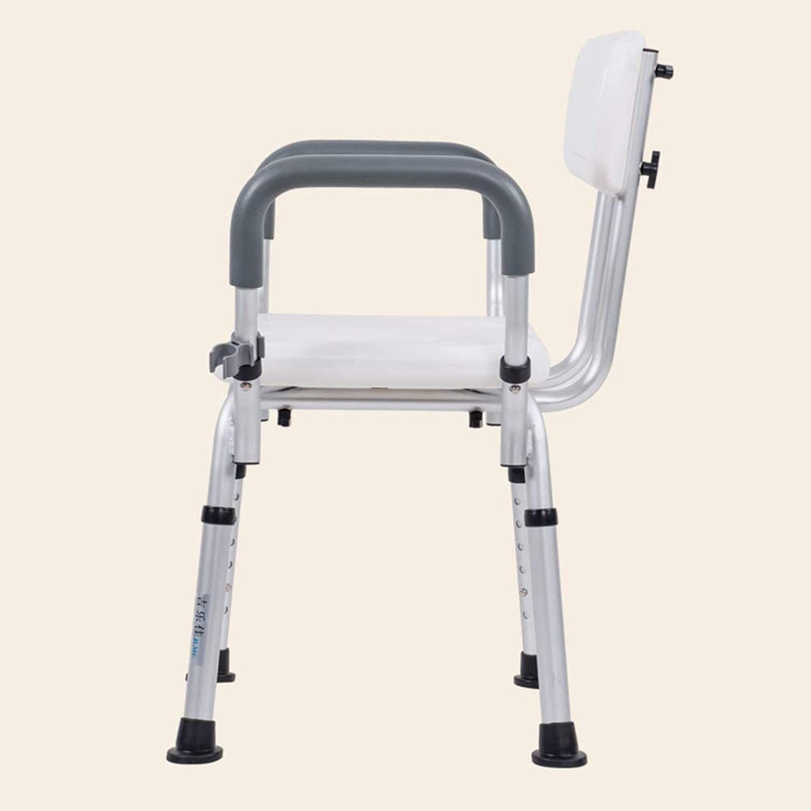 Sillas de Ducha para Ancianos con Reposabrazos y Taburete de Ducha Respaldo, Asientos de Ducha Asiento de Ducha Antideslizante Regulable en Altura, Ayudas de Ducha para Minusválidos y Adultos