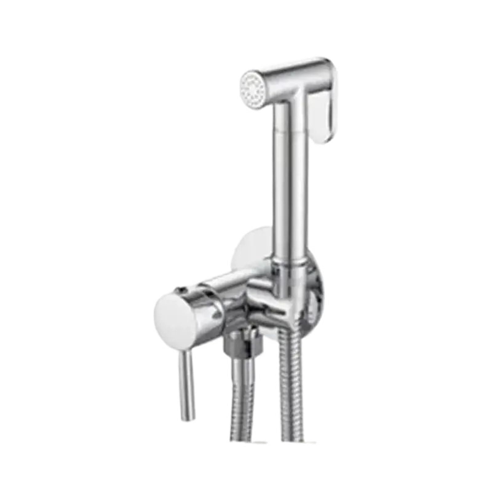 ZYCHSJXA Brass Bidet Faucet Set Handheld Ducha Higienica Hot Cold Toilet Crane Women Washer Bathroom Sprayer Hygienic Shower(Chrome Set)