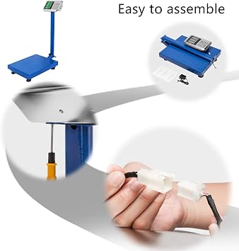Electronic Platform Scale,660lbs Weight Digital Floor Heavy Duty Folding Postal Scales,Stainless Steel High-Definition LCD Display for Luggage Package Price Computing Postal Shipping Mailing