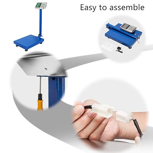 Miniatura 6 de Henf Báscula electrónica de plataforma de peso de 661 libras, báscula de plataforma digital con pantalla LCD HD, báscula plegable de piso digital,