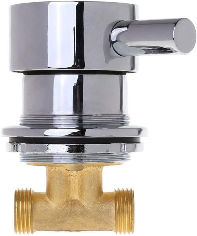 G1/2" Hot and Cold Water Mixing Valve Thermostatic Mixer Two in and Out Faucet for Shower Room Dropshipping Easy to Install and Use