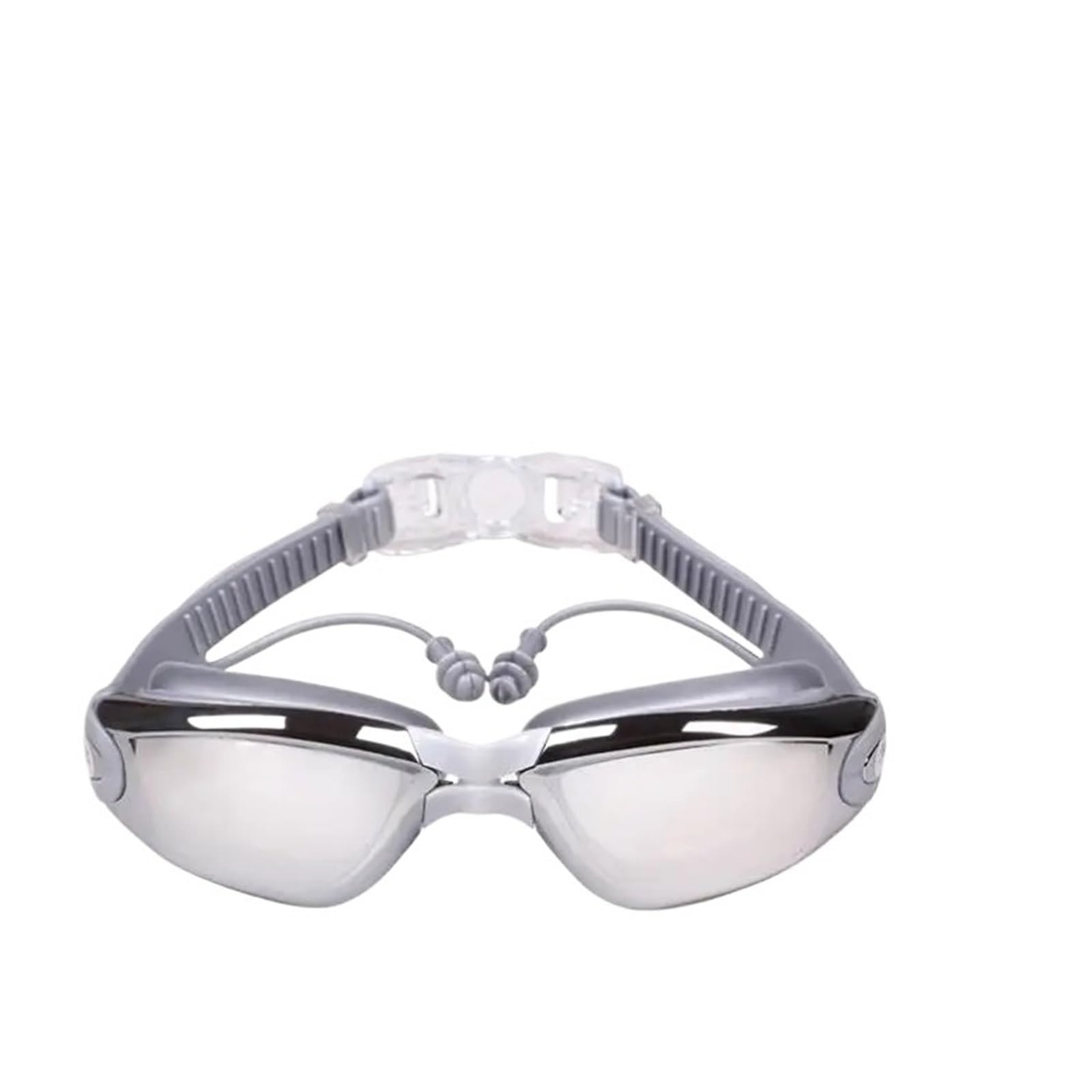 JUANYAO Occhiali Da Nuoto Occhialini da nuoto antiappannamento elettrolitico in silicone HD for adulti Per Il Nuoto(White)