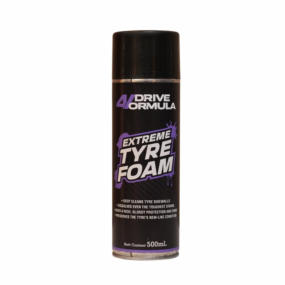 4 Drive Formula Extreme Tyre Foam Spray 500 ML For Wet Black Look