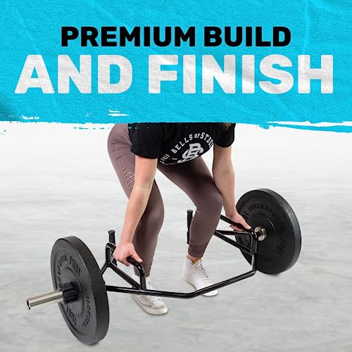 Image of Bells of Steel Trap Bar, Open Ended Hex Bar Deadlift & Olympic Trapbar for Weight Lifting, Heavy Duty Hexagonal Dead Lift Bar with Rotating Sleeves, Built-in Jack, 700lb, for Commercial & Home Gym