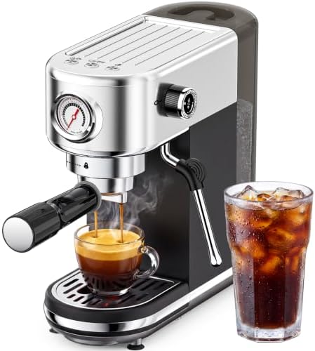atatix Espresso Machine, 20 Bar Espresso Coffee Machine with Milk...