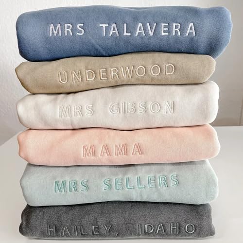 GODMERCH Custom Embroidered Sweatshirts and Hoodie Design Your Own, Add Your Own Custom Text, Customized Embroidered Sweatshirt Hoodie Christmas Sweatshirt, Personalized Embroidery Gift4