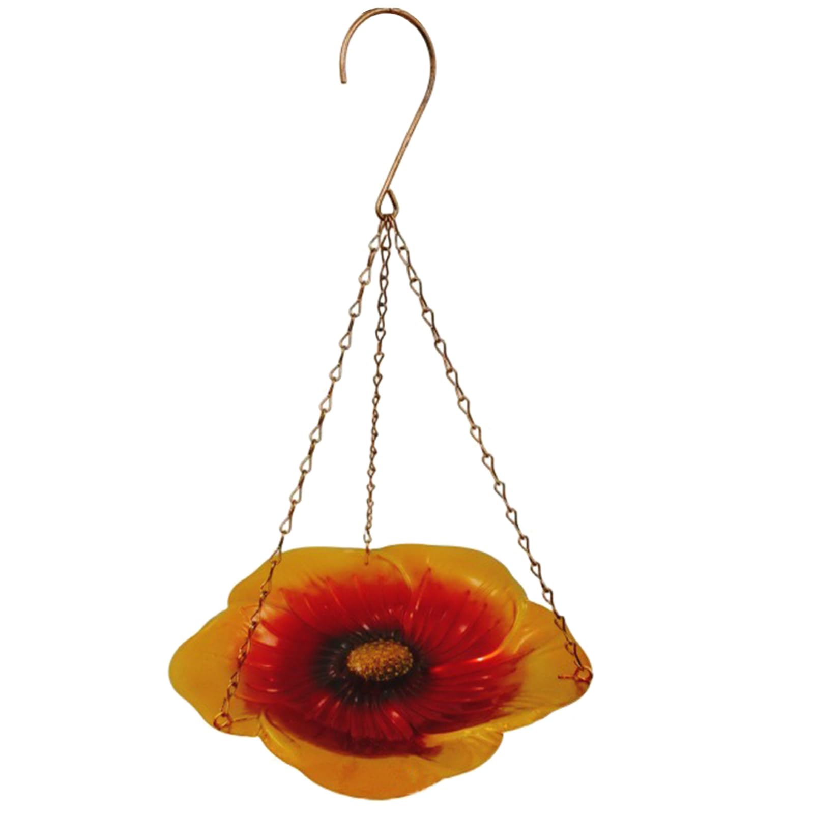 NEWFT Bird Feeders Flower Shaped Tray Strong Hook and Chain Large Capacity Outdoor Hummingbirds Hanging Feeders