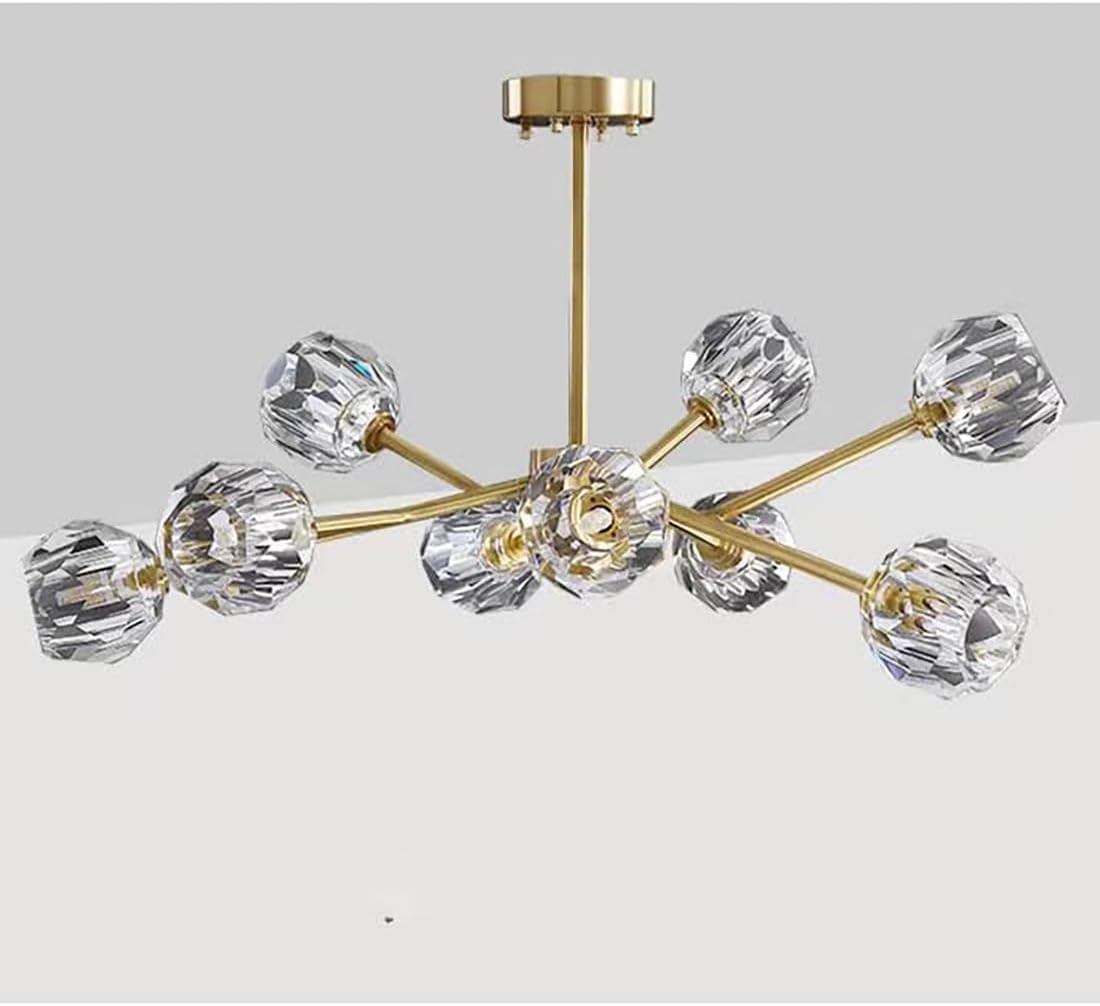 Lustre contemporain en forme de branche en cristal pour plafond