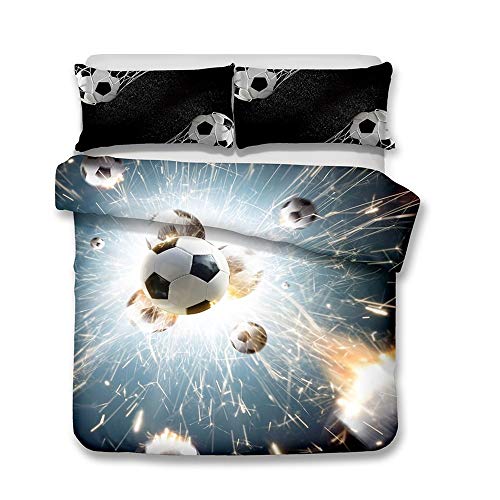 Parure de lit football 3D avec housse de couette 210x210 cm AB-08 - 2
