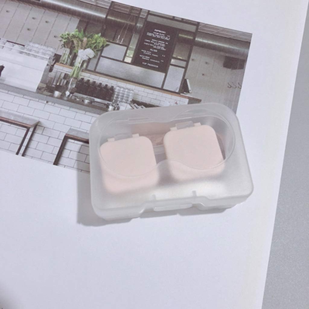 1Set Practical Invisible Glasses Box Holder Container Case Soak Storage Eyecare Kit Eye Care Party Tool(A)